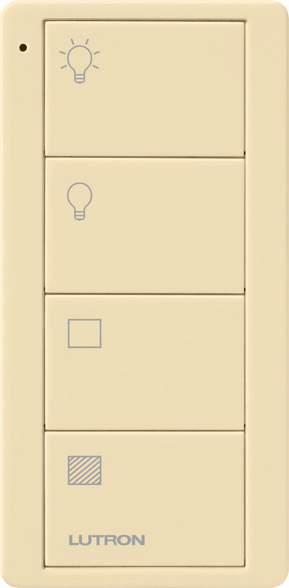 Lutron Pico Smart Remote, 4-Button 2-Group Control (Light & Shade Icons) | PJ2-4B-XX-LS21