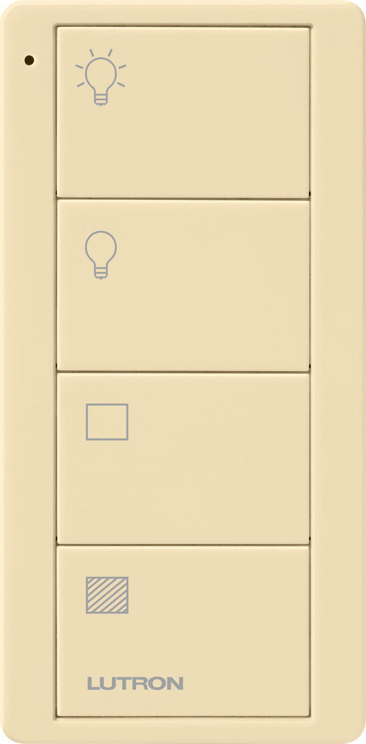 Lutron Pico Smart Remote, 4-Button 2-Group Control (Light & Shade Icons) | PJ2-4B-XX-LS21