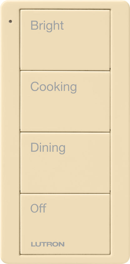 Lutron Pico 4 Button Scene Keypad (Kitchen Text) | PJ2-4B-GXX-P02