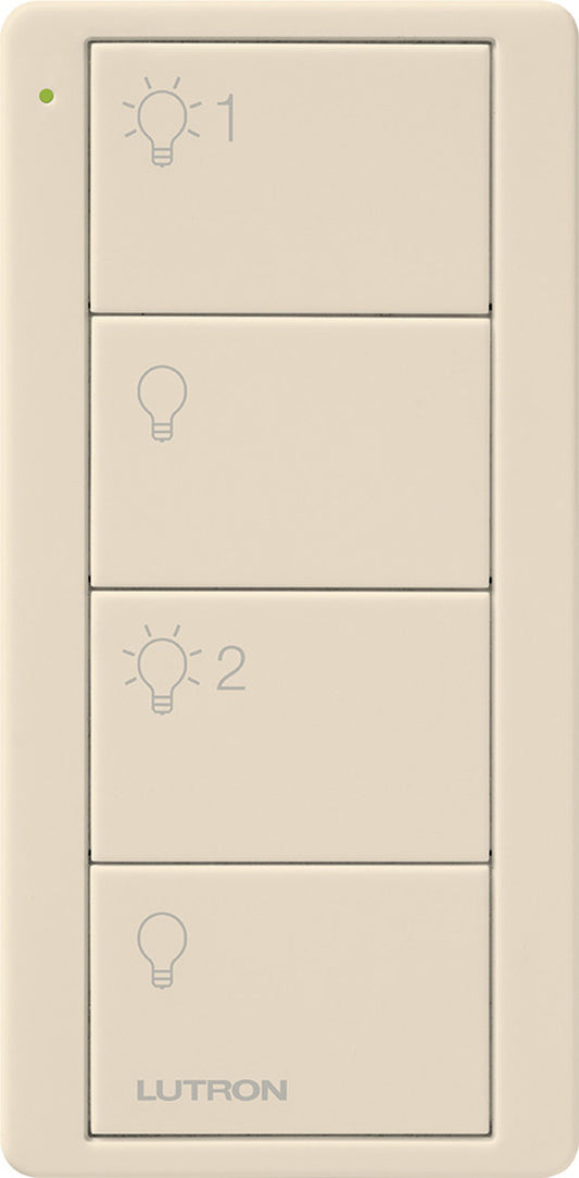 Lutron Pico Smart Remote, 4-Button 2-Group Control (Light Icons) | PJ2-4B-XX-L21P