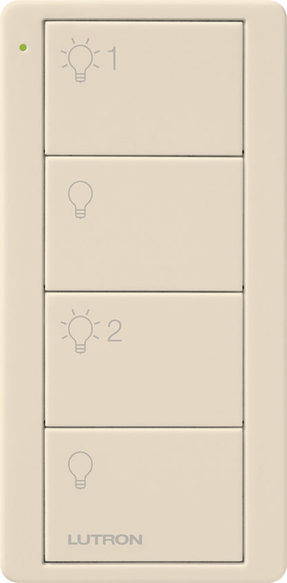 Lutron Pico Smart Remote, 4-Button 2-Group Control (Light Icons) | PJ2-4B-XX-L21P