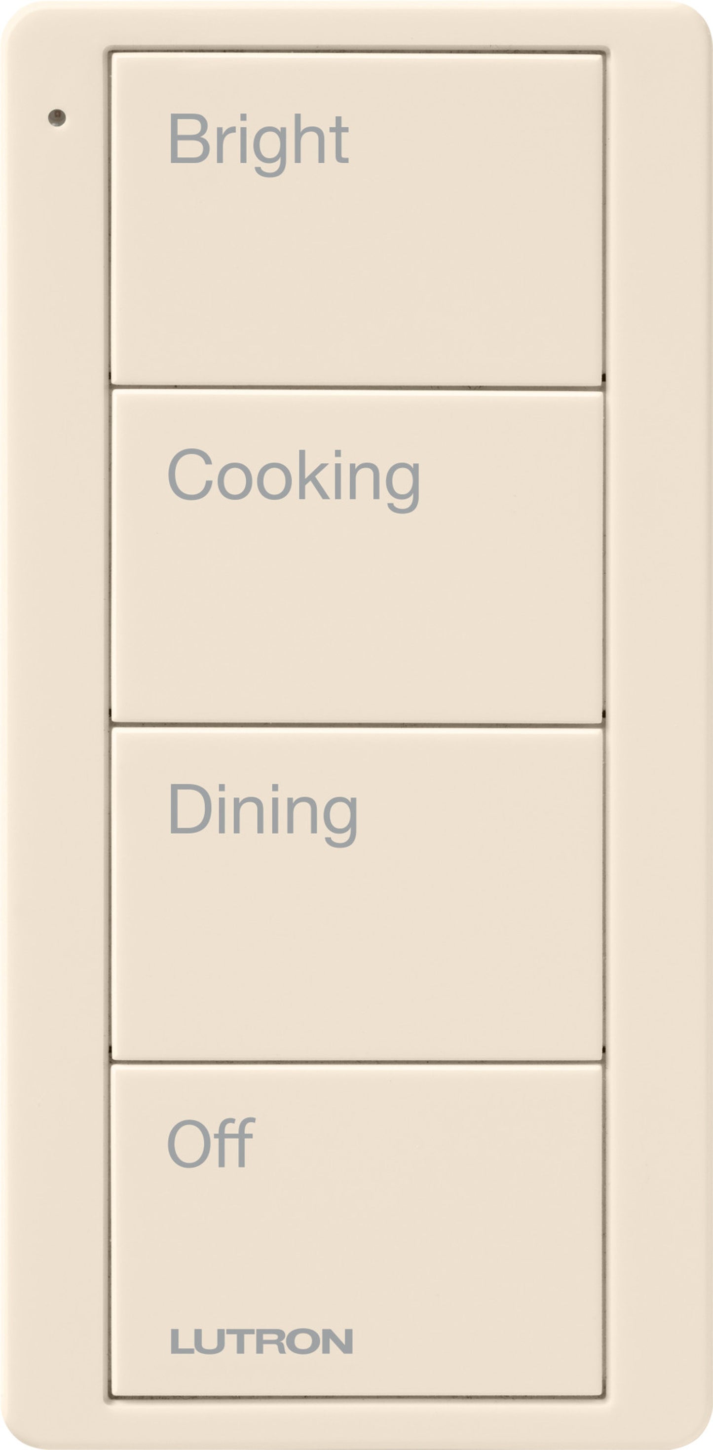 Lutron Pico 4 Button Scene Keypad (Kitchen Text) | PJ2-4B-GXX-P02