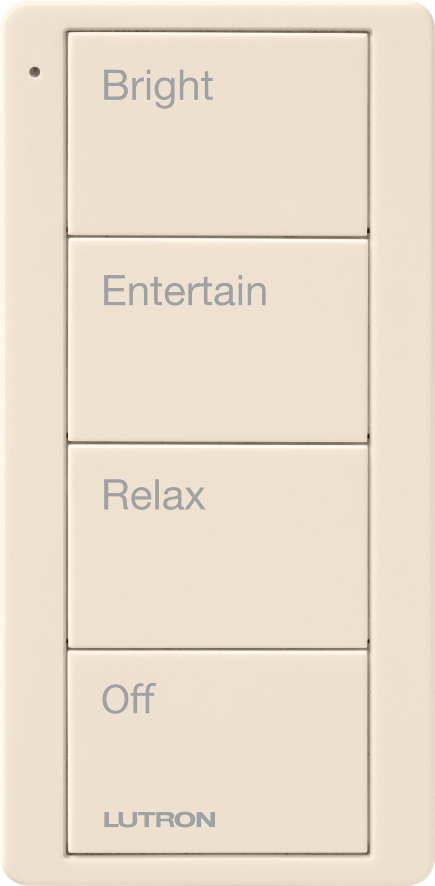 Lutron Pico 4 Button Scene Keypad (Any Room Text) | PJ2-4B-GXX-P03