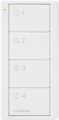 Product Display Visual of the SKU: PJ2-4B-GWH-L41 for Marketing of theLutron Pico Smart Remote, 4-Button 4-Group Toggle (Light Icons) | PJ2-4B-XX-L41