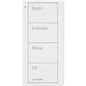 Product Display Visual of the SKU: PJ2-4B-GWH-P01 for Marketing of theLutron Pico 4 Button Scene Keypad (Family Room Text) | PJ2-4B-GXX-P01