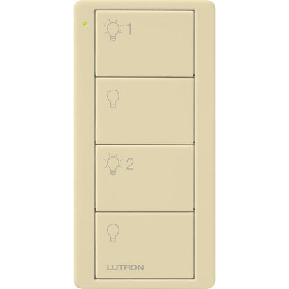 Lutron Pico Smart Remote, 4-Button 2-Group Control (Light Icons) | PJ2-4B-XX-L21P