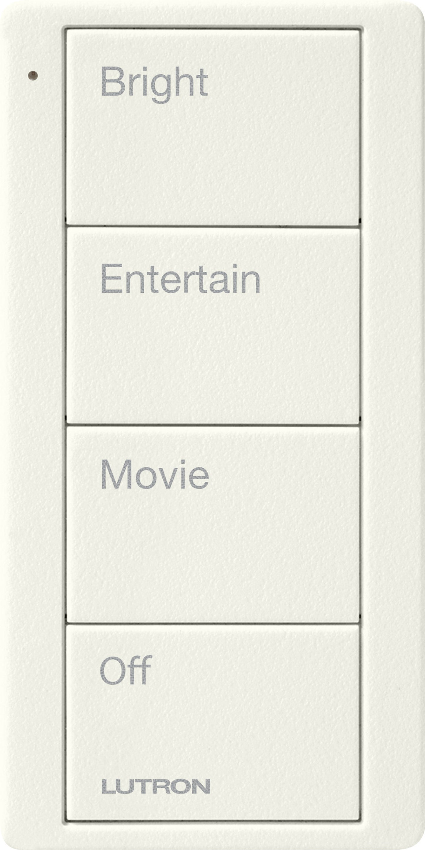 Lutron Pico 4 Button Scene Keypad (Family Room Text) | PJ2-4B-GXX-P01