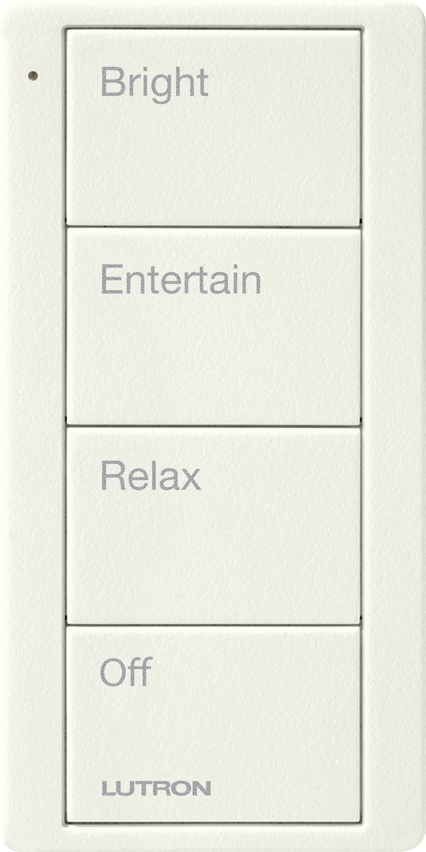 Lutron Pico 4 Button Scene Keypad (Any Room Text) | PJ2-4B-GXX-P03