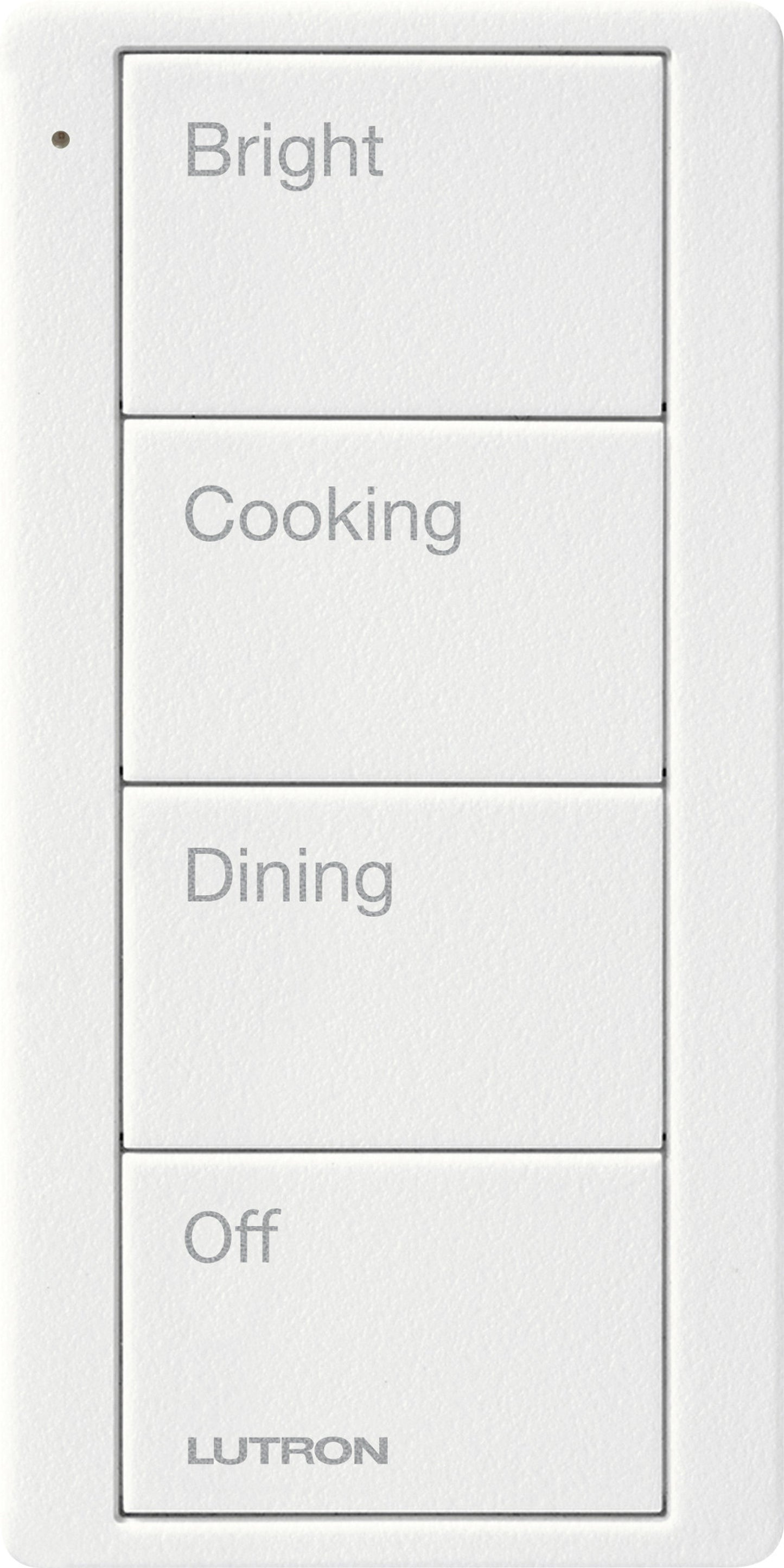 Lutron Pico 4 Button Scene Keypad (Kitchen Text) | PJ2-4B-GXX-P02