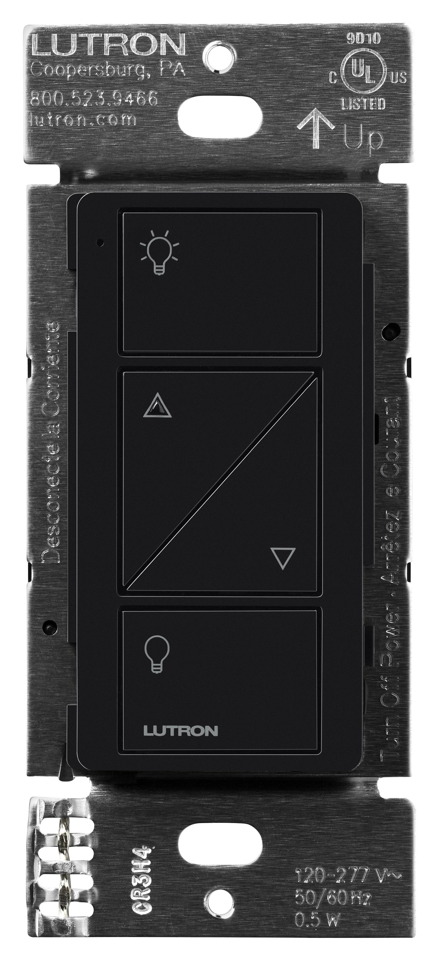 Lutron Pico Line-Powered Wireless Control, 2-Button with Raise/Lower, 120-277V | PJL-2BRL-XX-L01