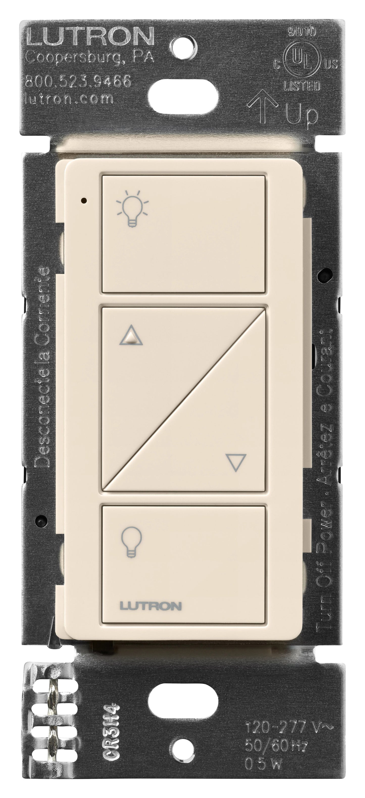 Lutron Pico Line-Powered Wireless Control, 2-Button with Raise/Lower, 120-277V | PJL-2BRL-XX-L01