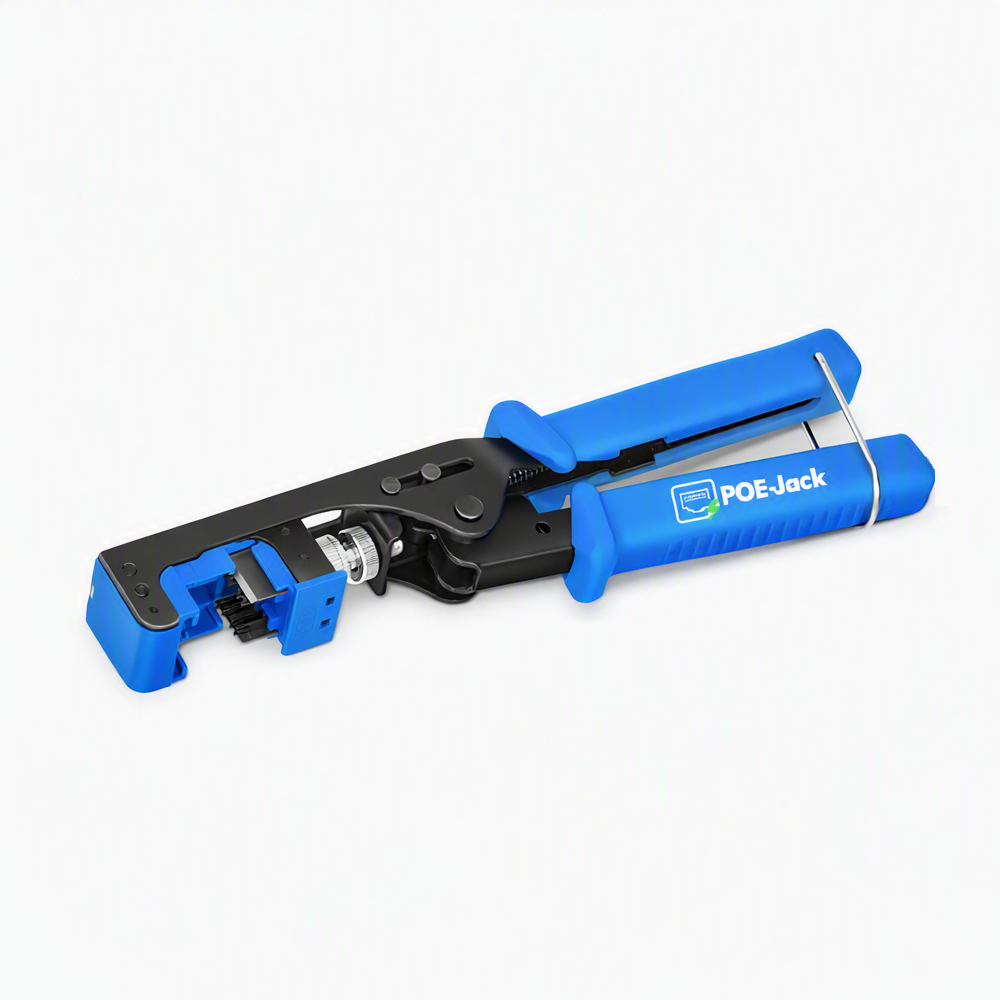 Grid POE-Jack POEJK-PUNCH-JK one-motion keystone termination tool for compatible 180-degree flat-pin RJ45 jacks