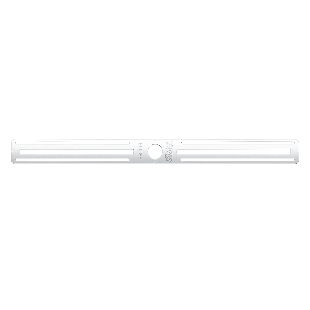 Lotus PR-138 26-inch galvanized-steel Mini Tangra rough-in plate with 1-3/8-inch round opening for L1F-RDT recessed downlight; mounting screws not supplied