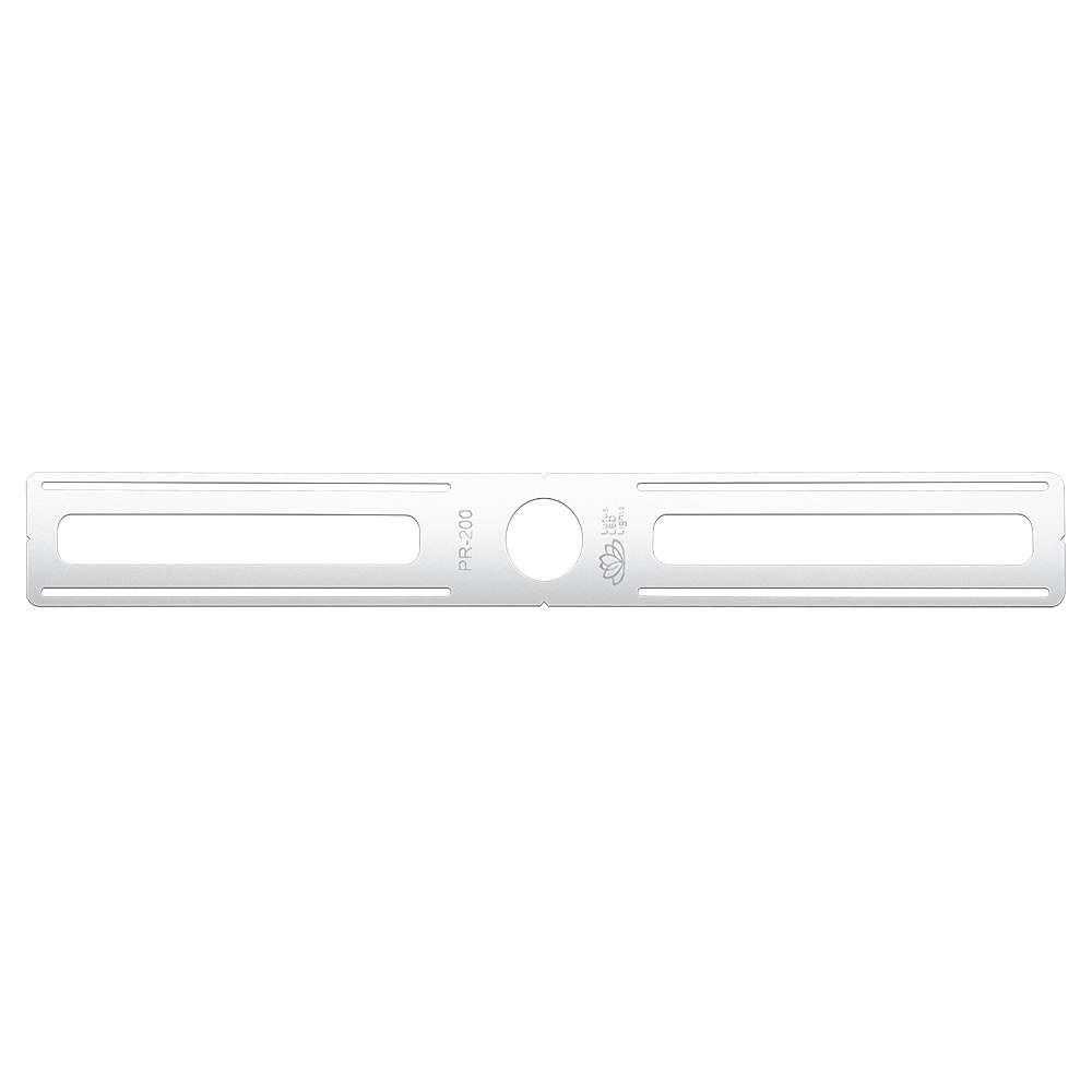 Lotus PR-200 26-inch galvanized-steel Mini Tangra rough-in plate with 2-inch round opening for L2F-RDT recessed downlight; mounting screws not supplied