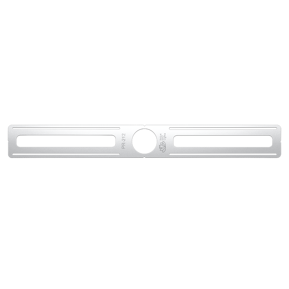Lotus PR-212 26-inch galvanized-steel Mini Tangra rough-in plate with 2-1/2-inch round opening for L2G-RRT recessed downlight; mounting screws not supplied