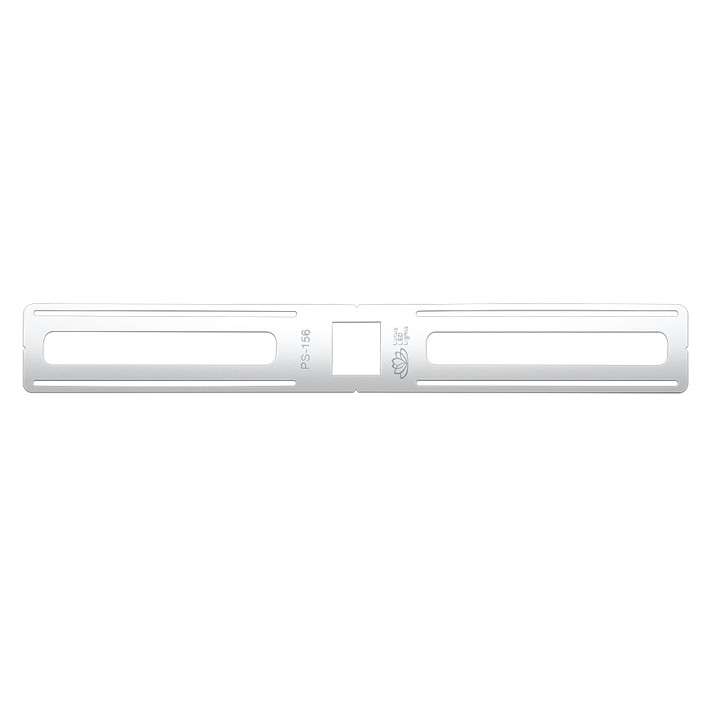 Lotus PS-156 26-inch galvanized-steel Mini Tangra rough-in plate with 1-15/16-inch square opening for L2F-SDT recessed downlight; mounting screws not supplied