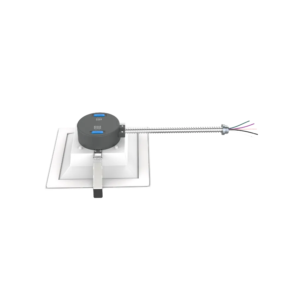 Reno Zeta - 8" Square Commercial Downlight - Selectable Wattage 15/20/25/30/35W - Selectable CCT 2700/3000/3500/4000/5000K - 120-347V - 3-in-1 Dimming | RENO-DL8-MW-DV-MCCT-SQ