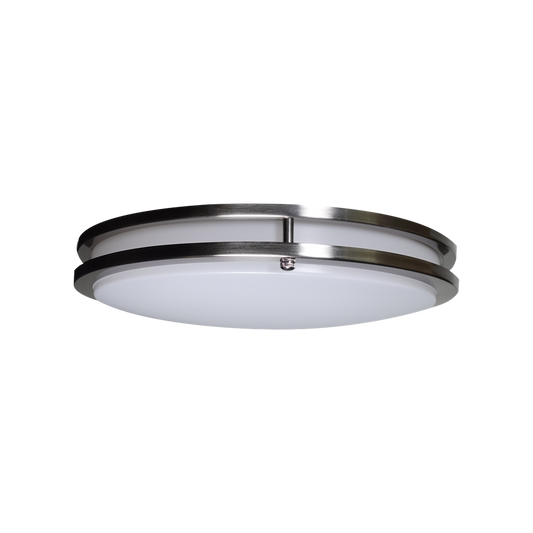14" Slim Double Ring Ceiling Fixture | RENO-CLD-14"-BN-MW-MCCT-G2
