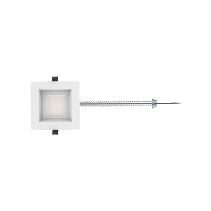 Reno Zeta - 4" Square Commercial Downlight - Selectable Wattage 8/10/14/16W - Selectable CCT 2700/3000/3500/4000/5000K - 120-347V - 3-in-1 Dimming | RENO-DL4-MW-DV-MCCT-SQ