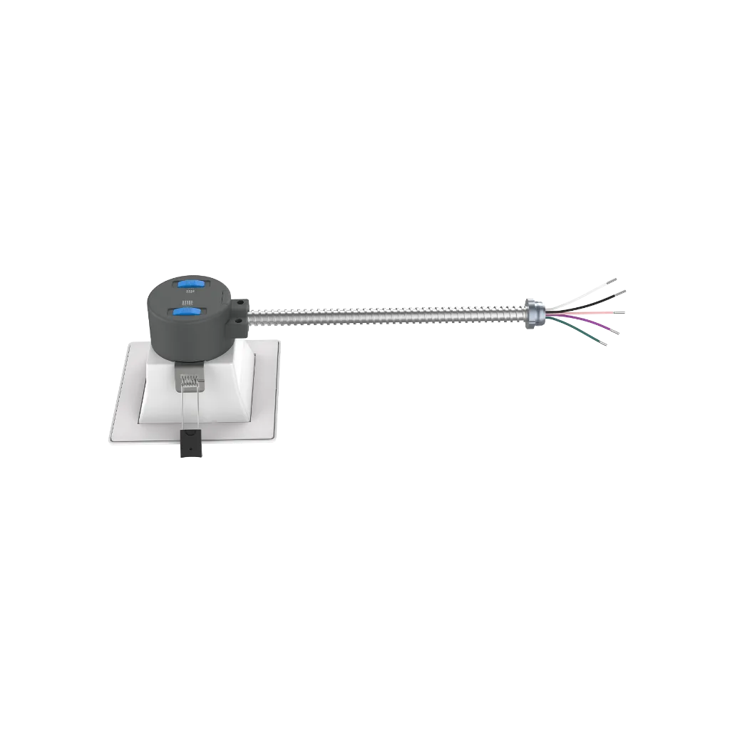 Reno Zeta - 4" Square Commercial Downlight - Selectable Wattage 8/10/14/16W - Selectable CCT 2700/3000/3500/4000/5000K - 120-347V - 3-in-1 Dimming | RENO-DL4-MW-DV-MCCT-SQ