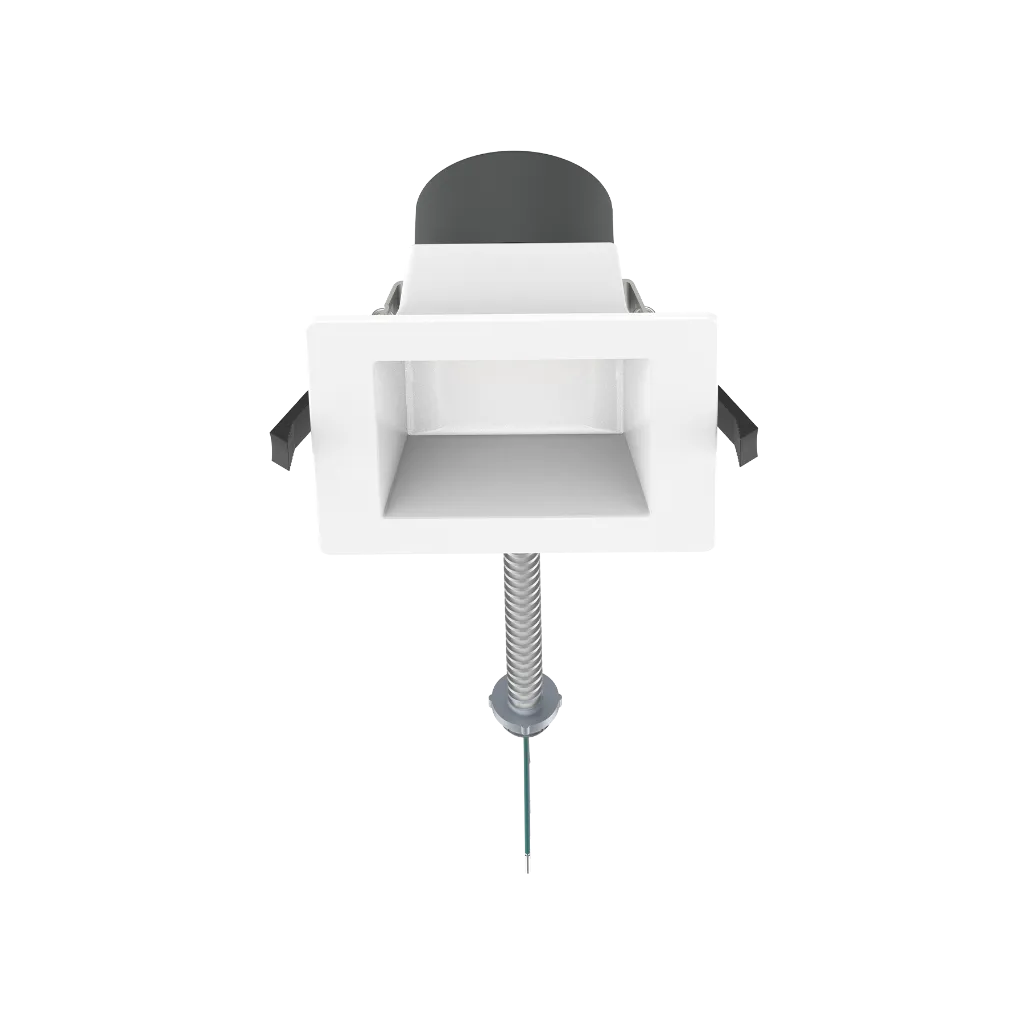 Reno Zeta - 4" Square Commercial Downlight - Selectable Wattage 8/10/14/16W - Selectable CCT 2700/3000/3500/4000/5000K - 120-347V - 3-in-1 Dimming | RENO-DL4-MW-DV-MCCT-SQ