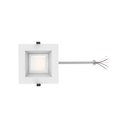 Reno Zeta - 6" Square Commercial Downlight - Selectable Wattage 15/18/22/26/30W - Selectable CCT 2700/3000/3500/4000/5000K - 120-347V - 3-in-1 Dimming | RENO-DL6-MW-DV-MCCT-SQ