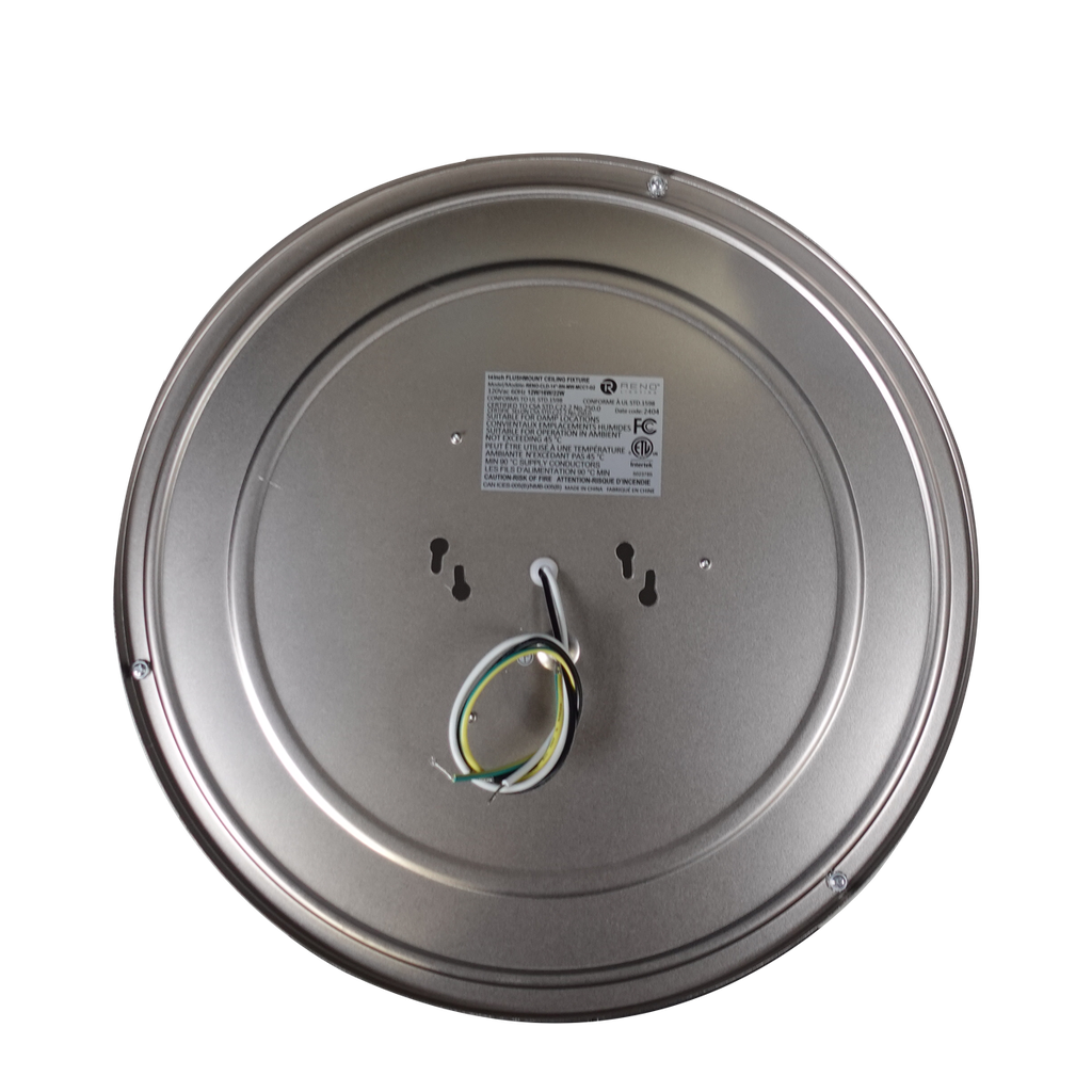 14" Slim Double Ring Ceiling Fixture | RENO-CLD-14"-BN-MW-MCCT-G2