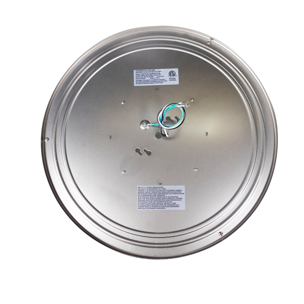 16" Slim Double Ring Ceiling Fixture | RENO-CLD-16"-BN-MW-MCCT-G2