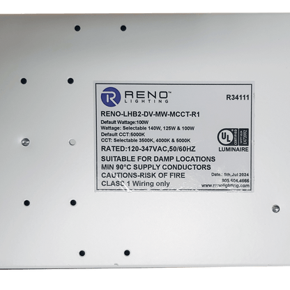 Linear Highbay - Zenith Series | RENO-LHB2-DV-MW-MCCT