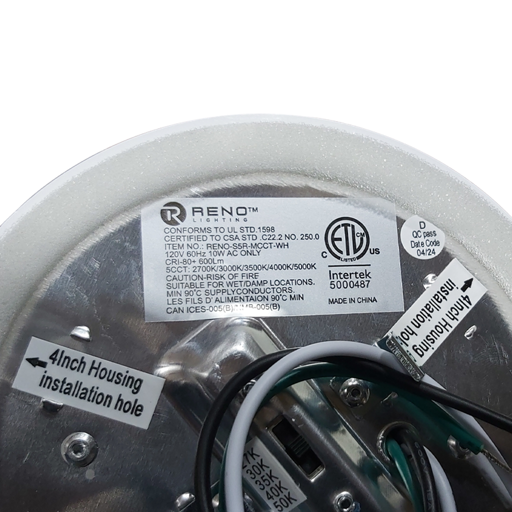 5" Slim Surface Round | RENO-S5R-MCCT-WH 10W