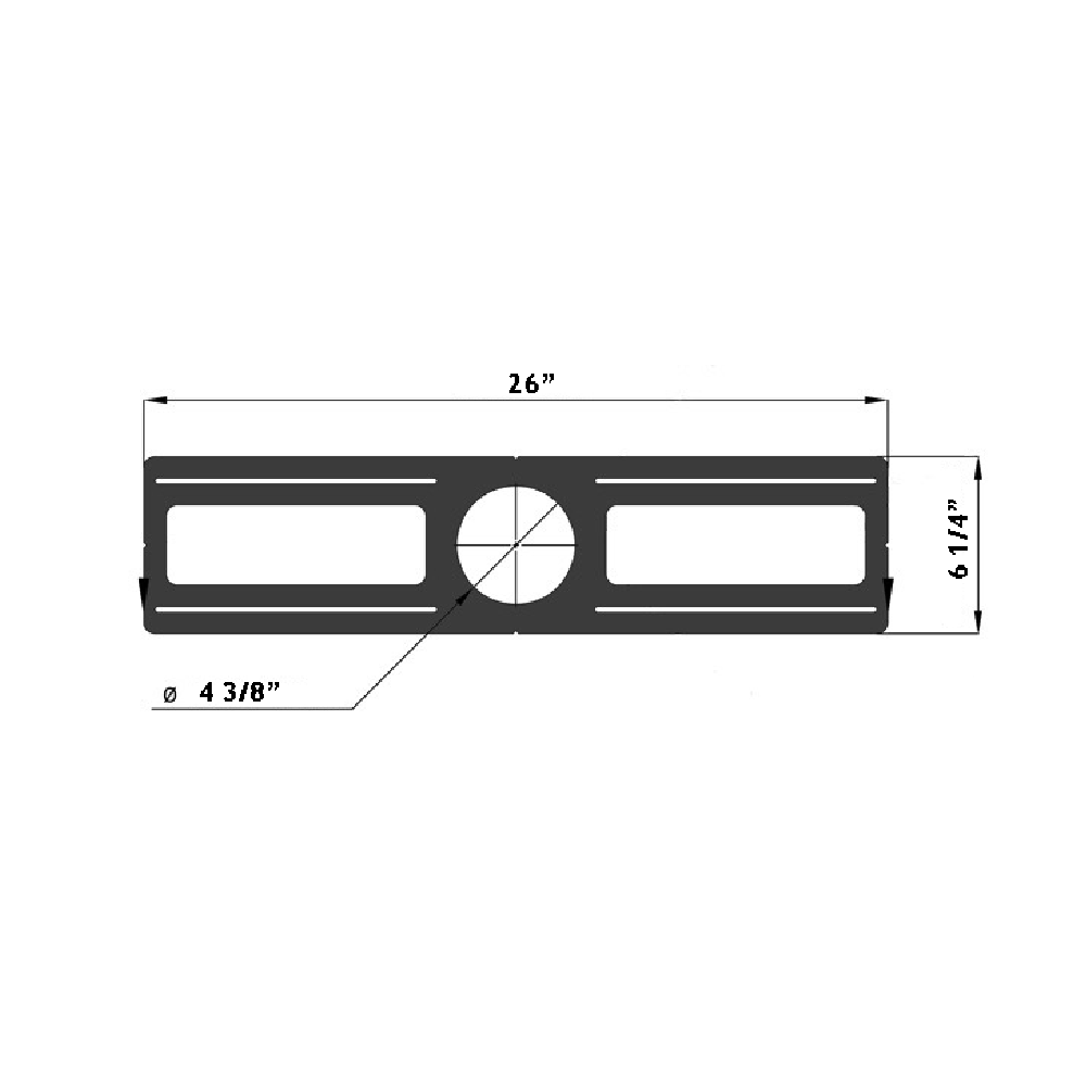 Product Display Visual of the SKU: RIP412 for Marketing of theLotus 4 1/2" Flat Rough-In Plates (5 Pack) | RIP412