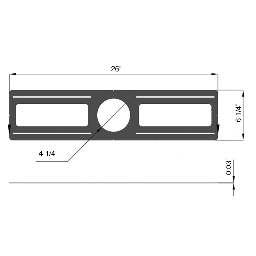 4 1/4" Hole 26" Flat Plate for 4" Models (5 Pack) | RIP414