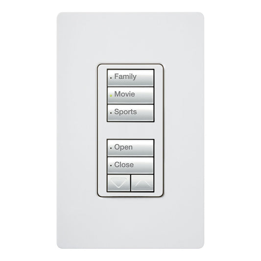 Lutron RadioRA 2 Wall-mount Designer Keypads (Dual group with 1 Raise/Lower) | RRD-W1RLD-XX