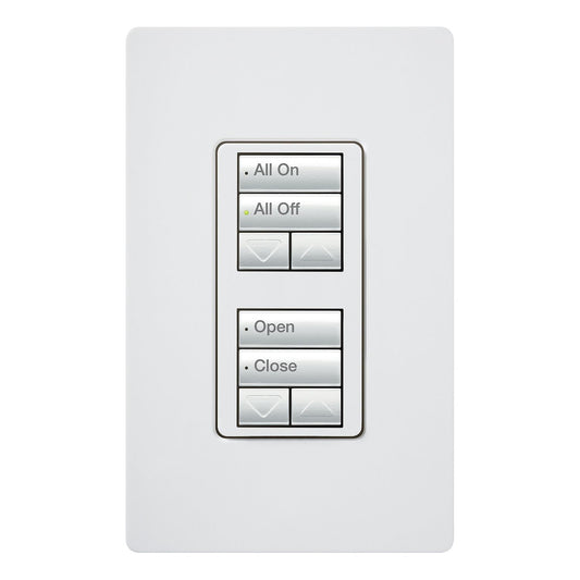 Lutron RadioRA 2 Wall-mount Designer Keypads (Dual group with 2 Raise/Lower) | RRD-W2RLD-XX