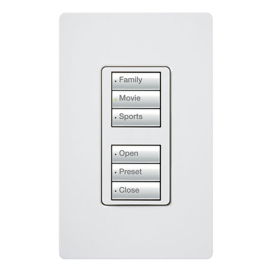 Lutron RadioRA 2 Wall-mount Designer Keypads (3 Button dual group) | RRD-W3BD-XX