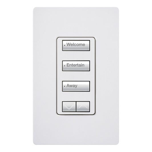 Lutron RadioRA 2 Wall-mount Designer Keypads (3 Button with Raise/Lower Keypad) | RRD-W3BSRL-XX