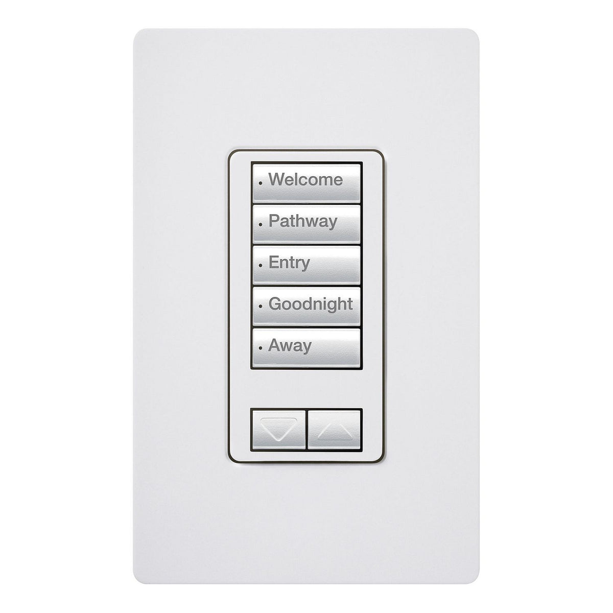 Lutron RadioRA 2 Wall-mount Designer Keypads (5-button keypad with raise/lower) | RRD-W5BRL-XX