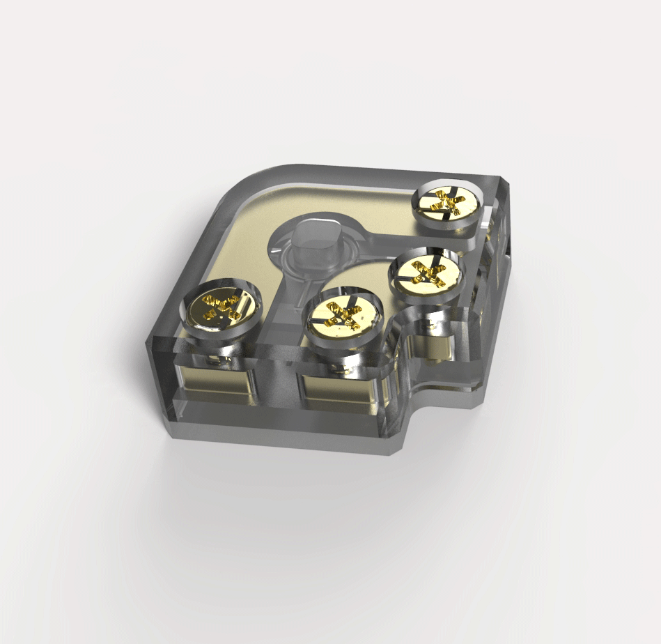 Product Display Visual of the SKU: SC-8-10-TT-9 for Marketing of theLotus Tape to Tape 90° L-shape Screw Connector for 8mm & 10mm tape light | SC-8-10-TT-9