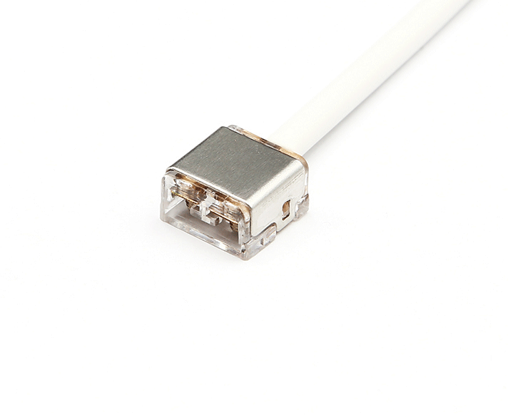 Product Display Visual of the SKU: SC-8-10-TW for Marketing of theLotus Tape to Wire Straight Screw Connector for 8mm & 10mm tape light | SC-8-10-TW