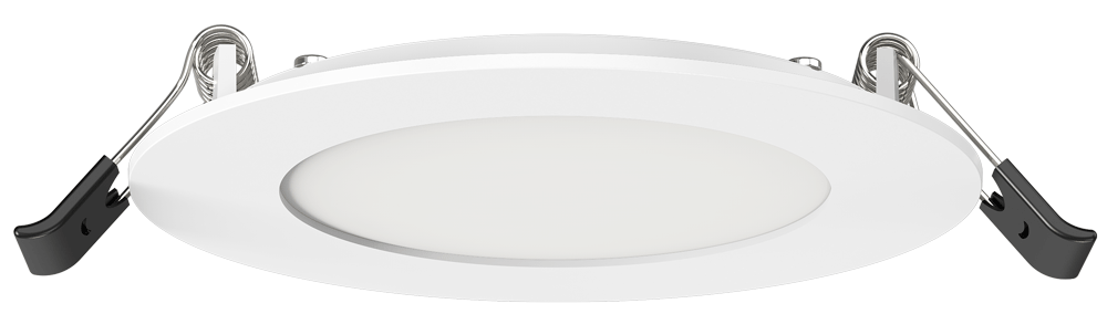 Product Display Visual of the SKU: SC-DL09-D04H-A1-61RE-WH for Marketing of theLotus Lotolite 4" Slim Round Panel LED 1000 lm 9W | SC-DL09-D04H-A1-61RE