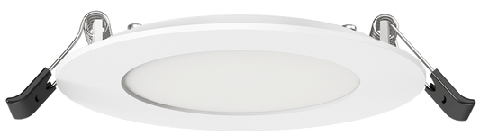 Product Display Visual of the SKU: SC-DL09-D04H-A1-61RE-WH for Marketing of theLotus Lotolite 4" Slim Round Panel LED 1000 lm 9W | SC-DL09-D04H-A1-61RE