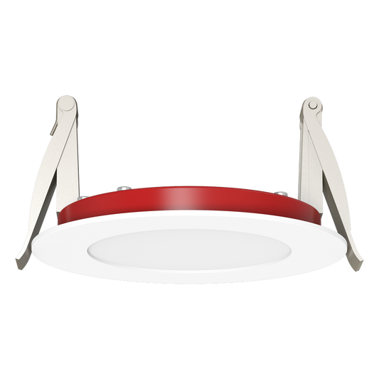 Lotus Lotolite SC-FDL09-D04H-A1-01RE-WH 4-inch white ultra-slim 9W 2-hour fire-rated 120V TRIAC LED panel, up to 1080 lumens
