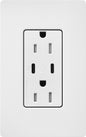 Lutron Claro SCR-15-CCTR-SW Dual USB-C (1 PD) duplex receptacle, satin finish, Snow White