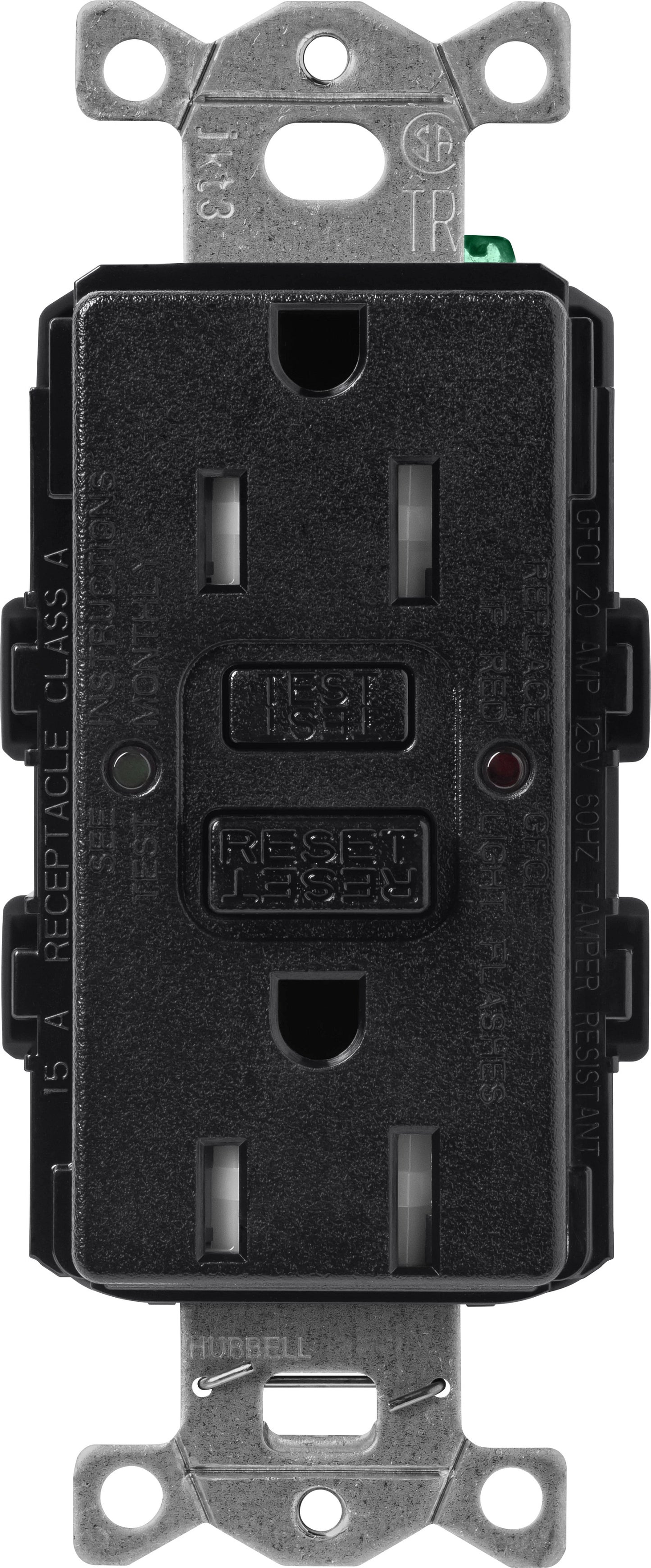 Lutron Tamper-Resistant Self Testing GFCI Receptacles - Satin Color 15A 125V | SCR-15-GFST-XX