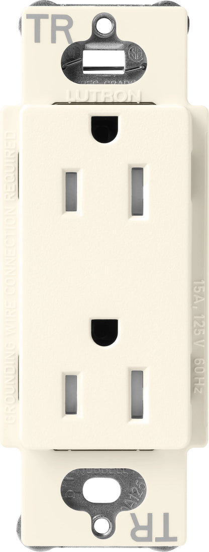 Lutron Tamper-Resistant Receptacles - Satin Color 15A 125V | SCRS-15-TR-XX