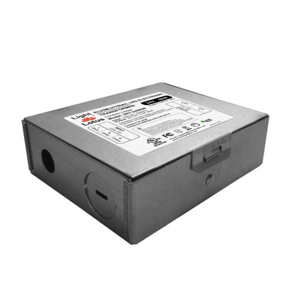 24V DC 60W Mini Electronic Transformer in Junction Box 2.5A Triac Dimmable 120VAC UL Class 2 Type HL Constant Voltage | SET-24060B