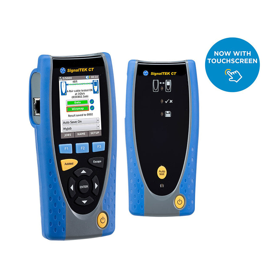 ST-156006 SimplyTEST SignalTEK CT cable certifier with touchscreen Cat6A TIA-568 ANSI testing