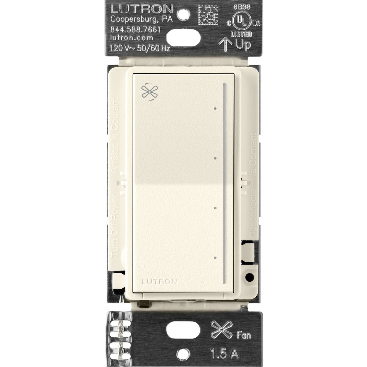 Lutron Sunnata Touch Fan Control, 4-Speed - Single Pole, Neutral Required | ST-FSQ-N