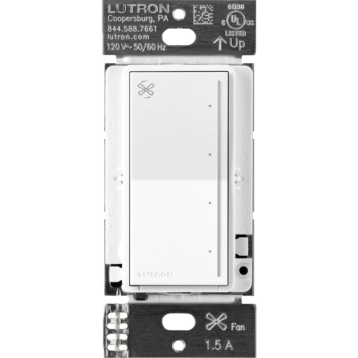 Lutron Sunnata Touch Fan Control, 4-Speed - Single Pole, Neutral Required | ST-FSQ-N