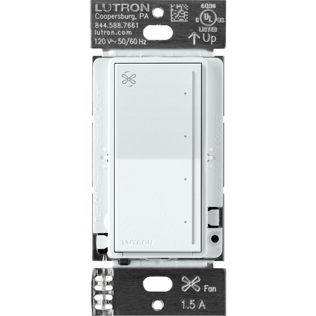 Lutron Sunnata Touch Fan Control, 4-Speed - Single Pole, Neutral Required | ST-FSQ-N